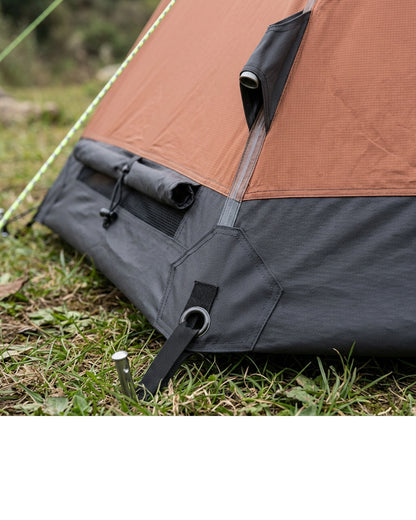 Raiw Three-Person Hexagonal Cone Tent 280 cm Clay and Charcoal - Detail view