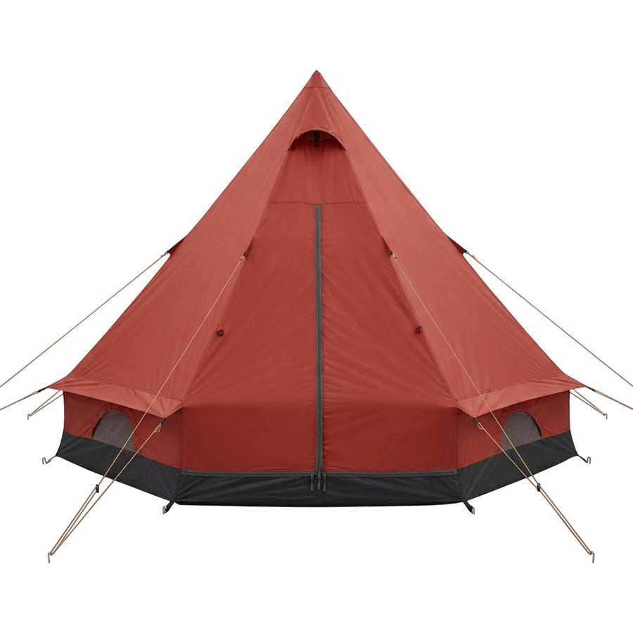 Raiw Three-Person Hexagonal Cone Tent 280 cm Clay and Charcoal