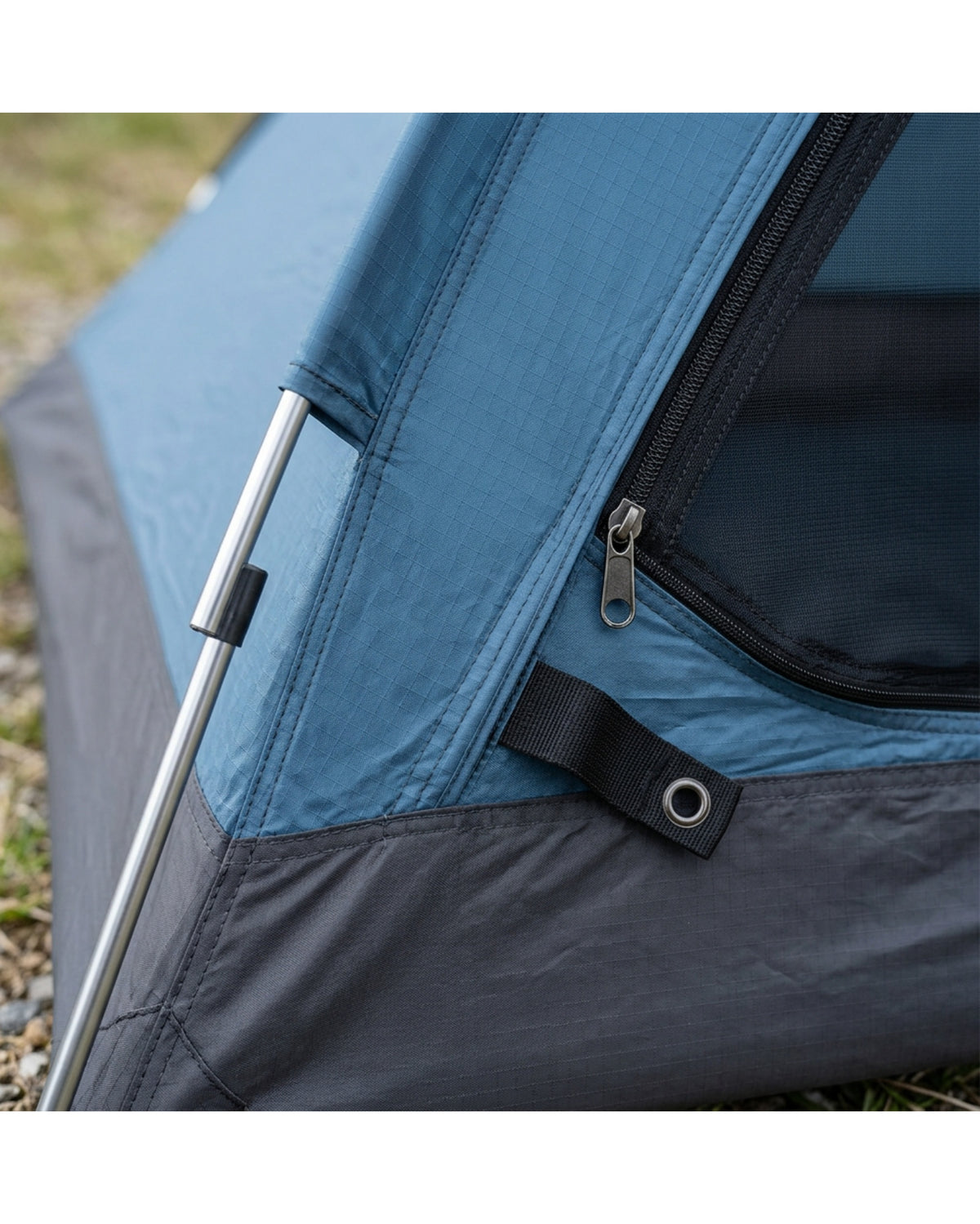 Raiw Solo Two-Hoop Bivy Tent 230 x 85 cm Storm Blue - Detail view