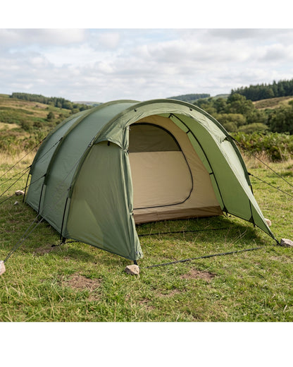 Raiw Two-Person Tunnel Tent 260 x 150 cm Moss and Sand - Lifestyle view
